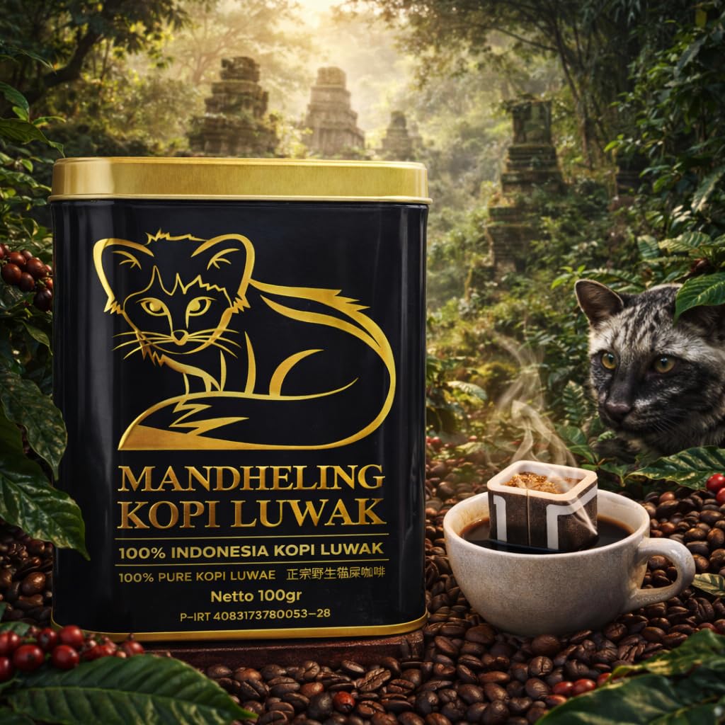 Worcas Mandheling Wild Kopi Luwak Premium Indonesian Coffee Tin
